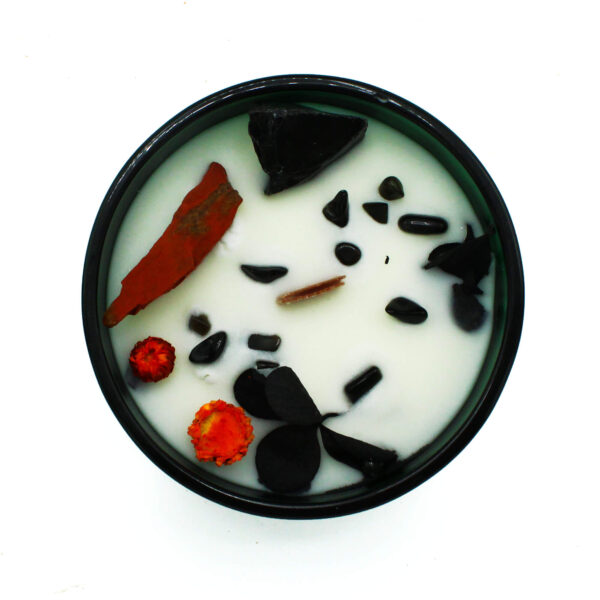 Enchanting Candle with Red Jasper and Black Agate - Devil's Fire - Image 4